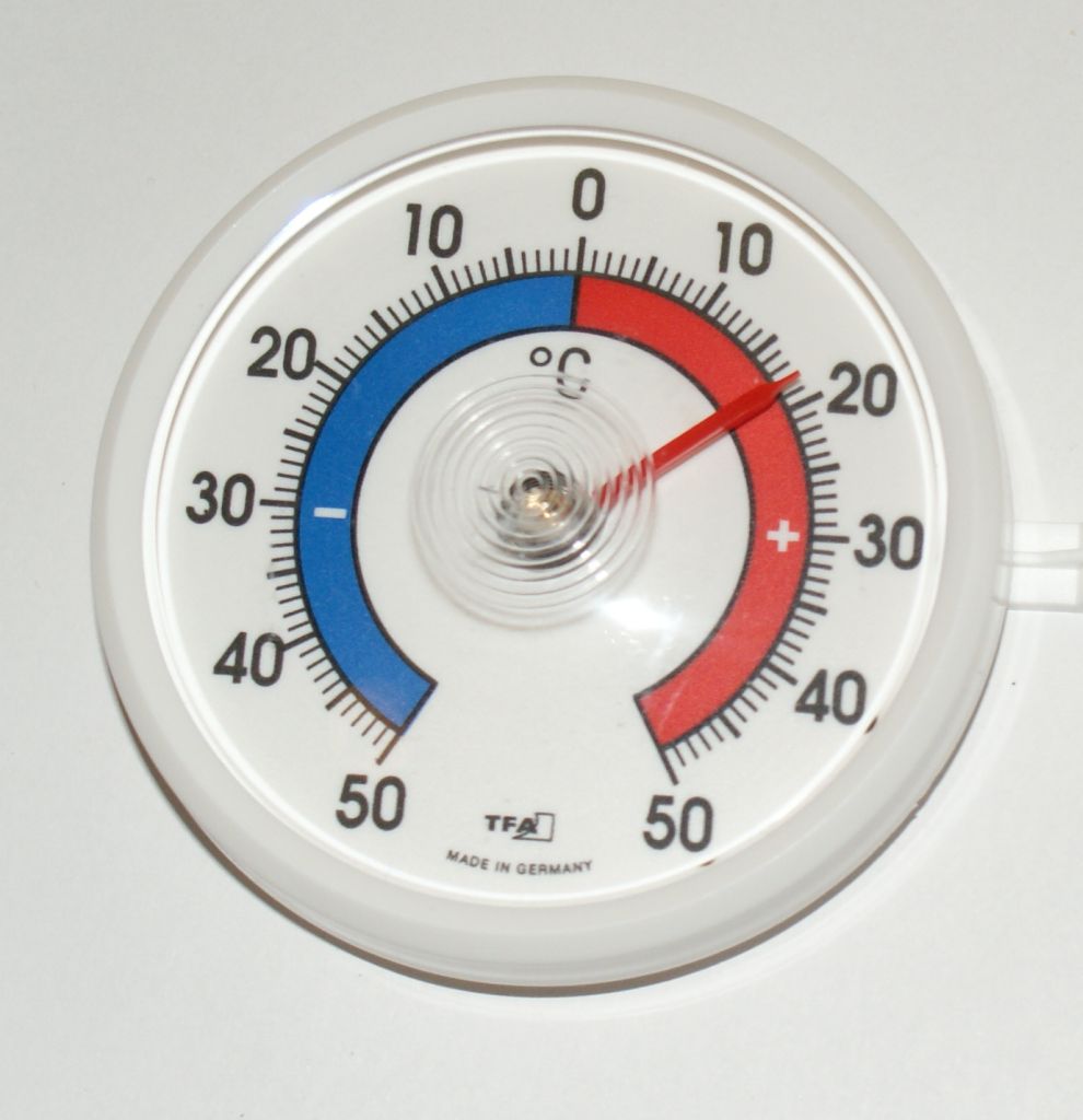 Fenster-Thermometer, analog, Gärtner drinnen und draussen