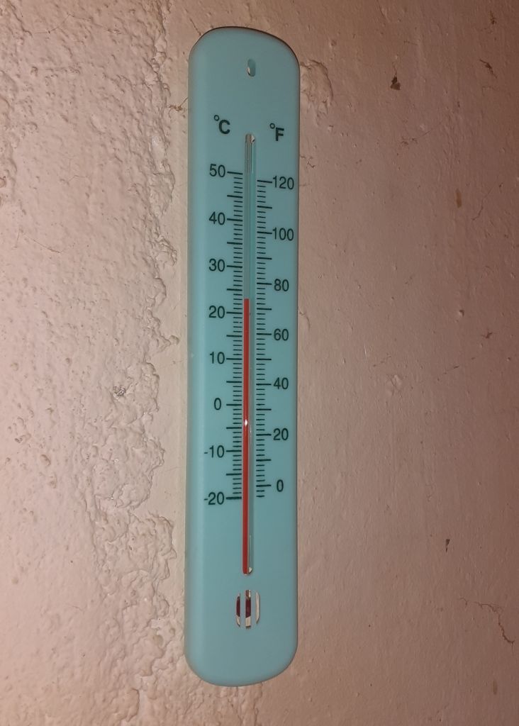Thermometer Gärtner drinnen und draussen türkis