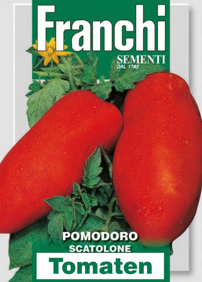 Tomatensamen Scatolone, Solanum Lycopersicum l., feinste italienische Samen von Franchi Sementi.