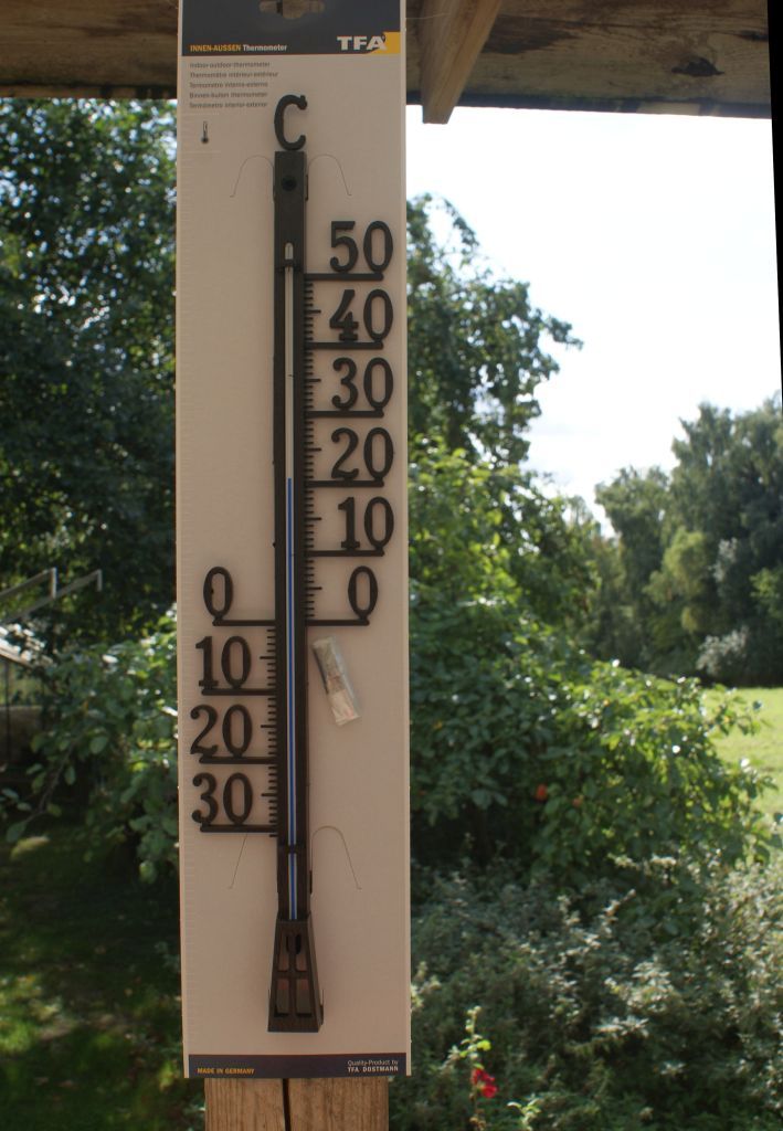 analoges grosses Thermometer Gärtner drinnen und draussen, 48cm